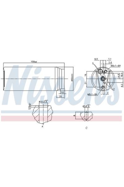 Essiccatore, Climatizzatore NISSENS 123-95063