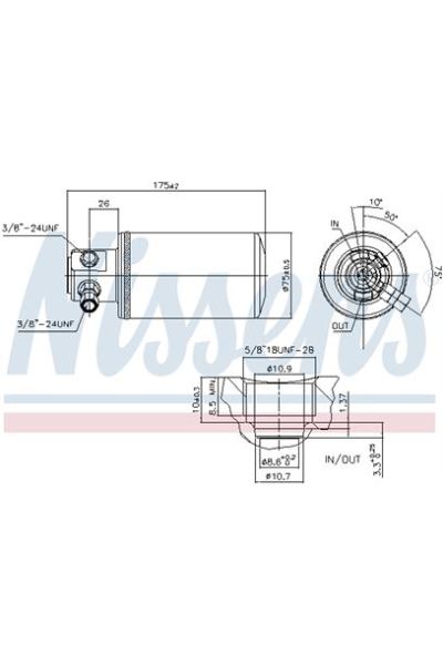 Essiccatore, Climatizzatore NISSENS 123-95230