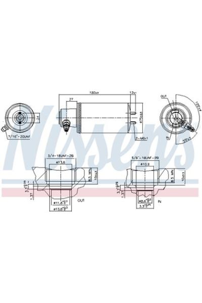 Essiccatore, Climatizzatore NISSENS 123-95260