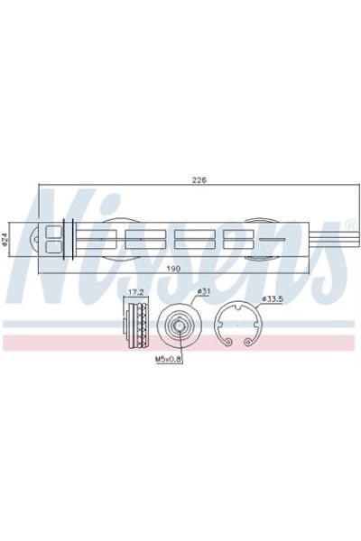 Essiccatore, Climatizzatore NISSENS 123-95488