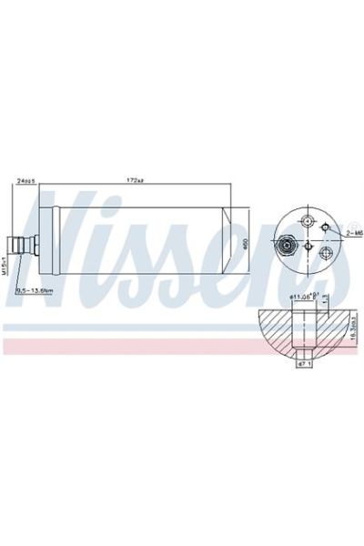 Essiccatore, Climatizzatore NISSENS 123-95489