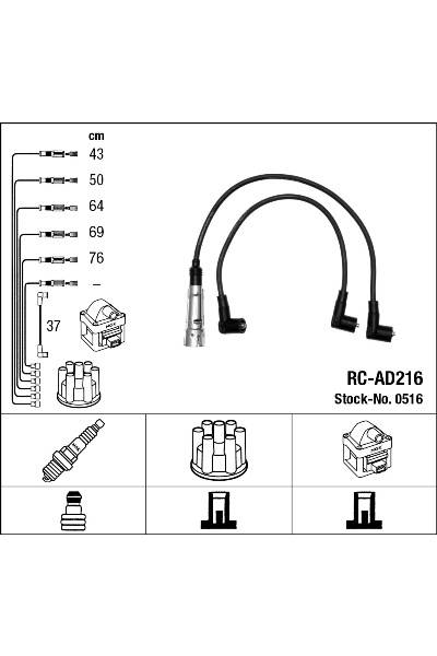 Set di cavi di accensione ngk 15-0516