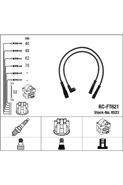 Set di cavi di accensione ngk 15-8523
