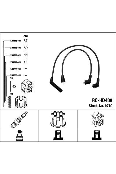 Set di cavi di accensione ngk 15-0710
