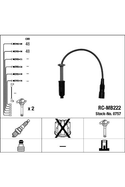 Set di cavi di accensione ngk 15-0757