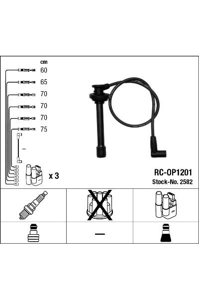 Set di cavi di accensione ngk 15-2582