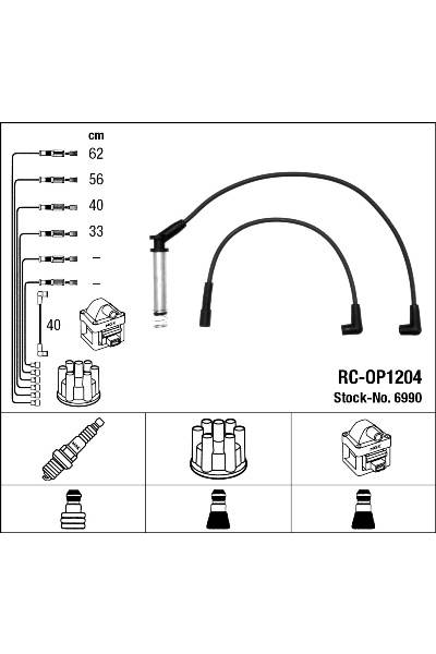 Set di cavi di accensione ngk 15-6990