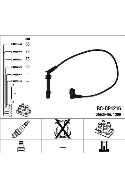 Set di cavi di accensione ngk 15-1399