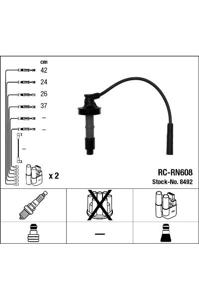 Set di cavi di accensione ngk 15-8492