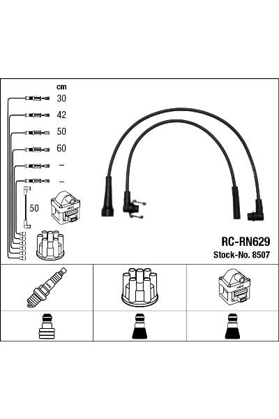 Set di cavi di accensione ngk 15-8507