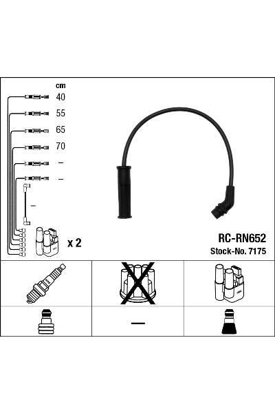 Set di cavi di accensione ngk 15-7175