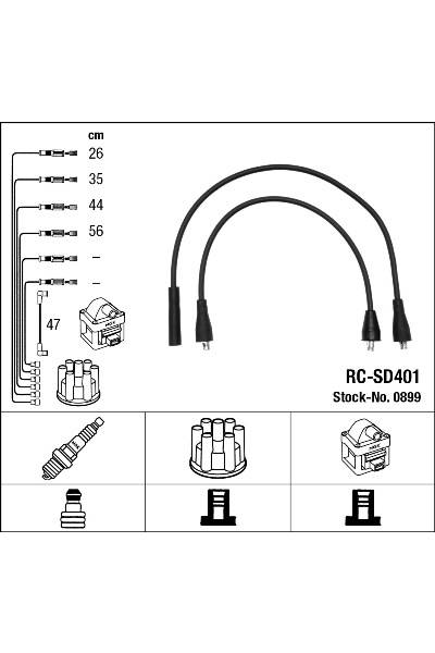 Set di cavi di accensione ngk 15-0899
