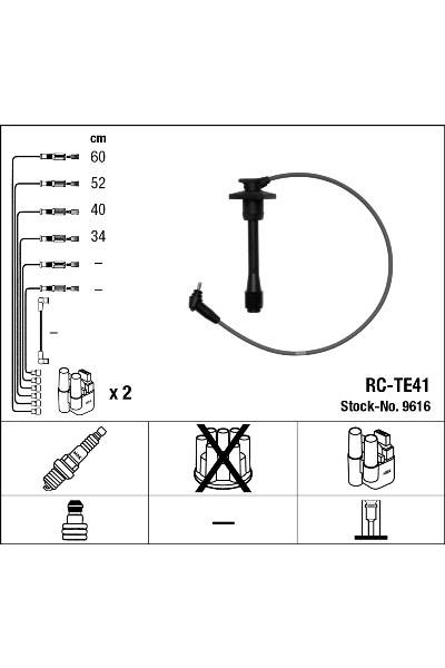 Set di cavi di accensione ngk 15-9616
