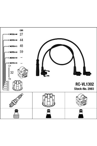 Set di cavi di accensione ngk 15-2993