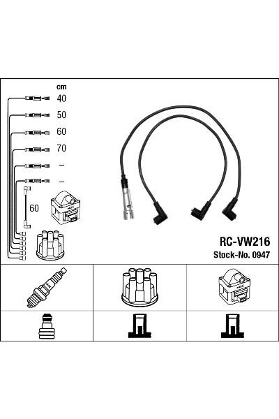 Set di cavi di accensione ngk 15-0947