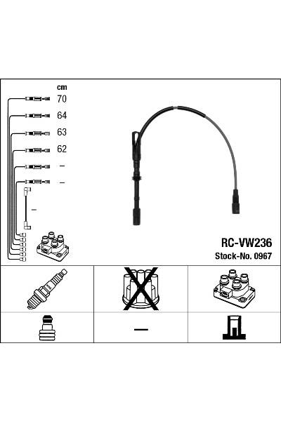 Set di cavi di accensione ngk 15-0967