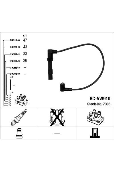Set di cavi di accensione ngk 15-7306