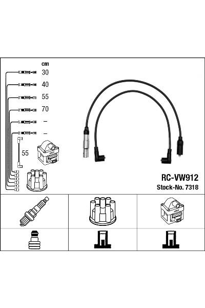 Set di cavi di accensione ngk 15-7318