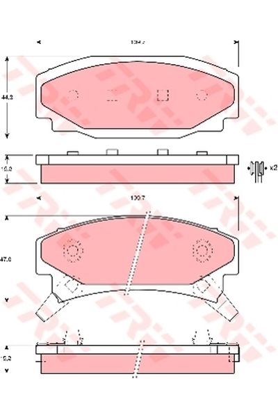 kit pastiglie freno, freno a disco trw 161-gdb4037