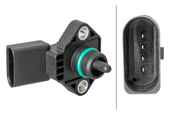 Sensore, pressione di sovralimentazione hella 2-6PP 358 152-011