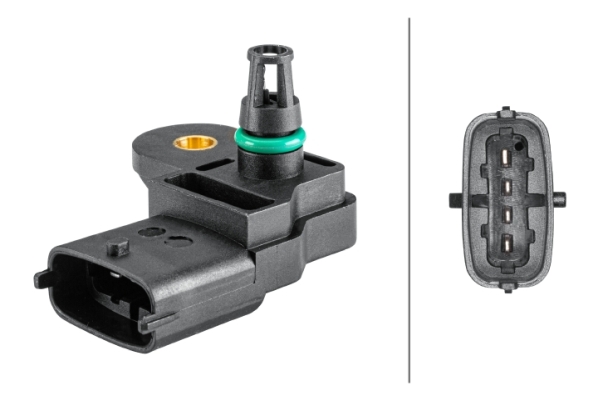Sensore, tubo di pressione d'ingresso hella 2-6PP 358 152-191