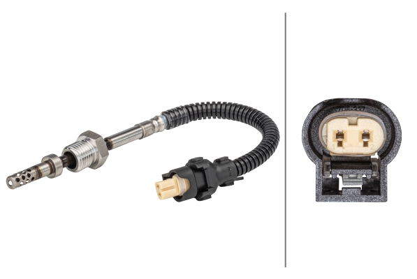 Sensore, temperatura gas di scarico hella 2-6PT 358 181-221