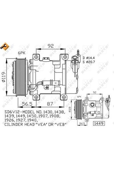 Compressore, Climatizzatore NRF 32227