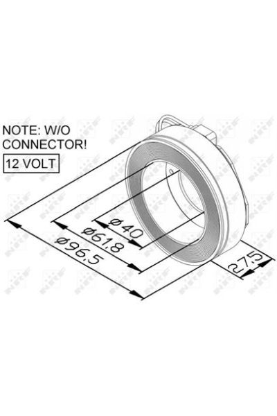 Bobina, Compressore- Innesto elettromagnetico NRF 38447