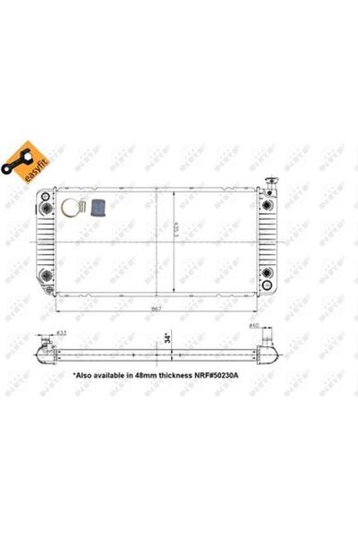 Radiatore, Raffreddamento motore NRF 50230A