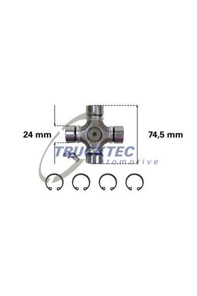 Giunto, Albero longitudinale TRUCKTEC AUTOMOTIVE 209-02.34.053