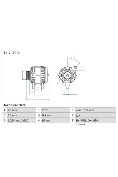Alternatore bosch 30-0 986 038 740