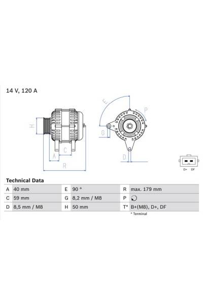 Alternatore bosch 30-0 986 041 300