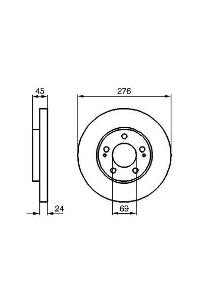 Disco freno bosch 30-0 986 479 035