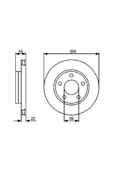 Disco freno bosch 30-0 986 479 463