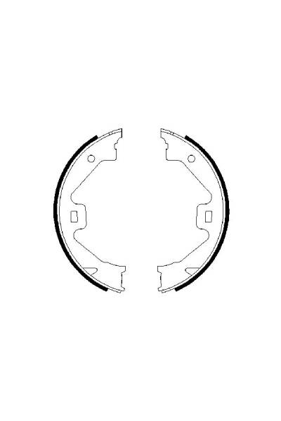 Ganascia del freno, freno di stazionamento - set bosch 30-0 986 487 650