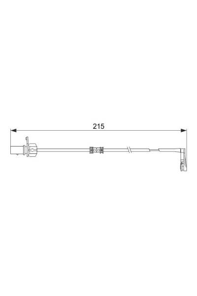 Contatto segnalazione, Usura past. freno/mat. d'attrito bosch 30-1 987 474 489