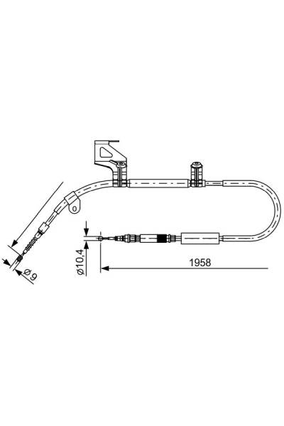Tirante, freno di stazionamento bosch 30-1 987 477 603