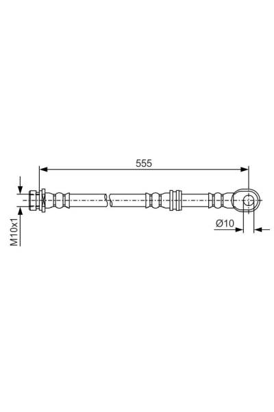 Tubo elastico del freno bosch 30-1 987 481 087