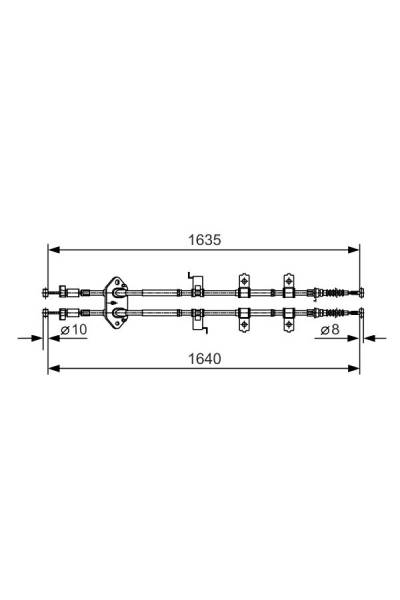 Tirante, freno di stazionamento bosch 30-1 987 482 054