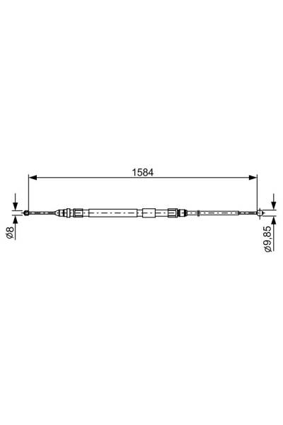 Tirante, freno di stazionamento bosch 30-1 987 482 491