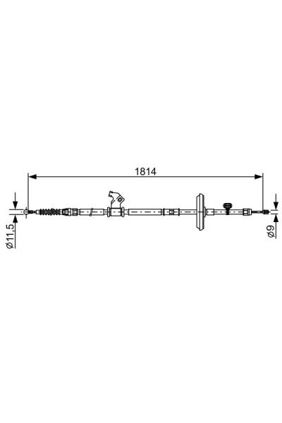 Tirante, freno di stazionamento bosch 30-1 987 482 502