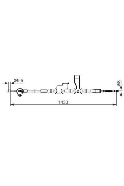 Tirante, freno di stazionamento bosch 30-1 987 482 835