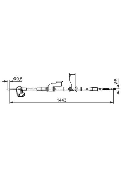 Tirante, freno di stazionamento bosch 30-1 987 482 836