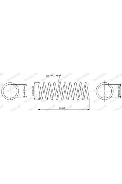 Molla autotelaio monroe 37-SP0119