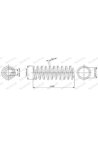Molla autotelaio monroe 37-SP0429
