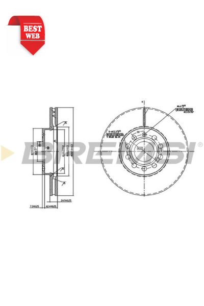 Disco  freno bremsi DBB218V