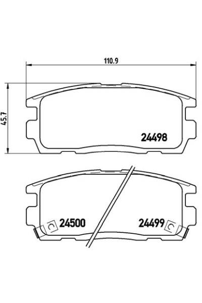 Kit pastiglie freno, Freno a disco BREMBO 65-P 10 004