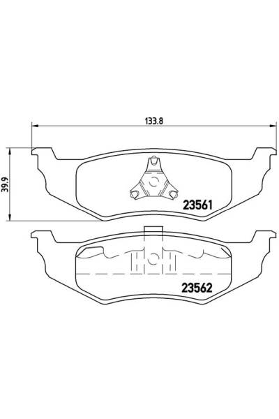 Kit pastiglie freno, Freno a disco BREMBO 65-P 11 010