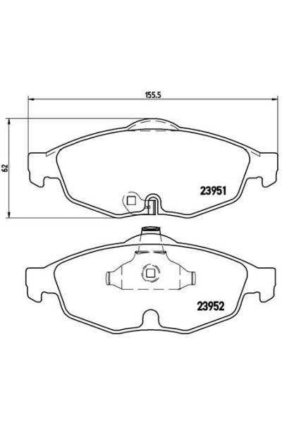 Kit pastiglie freno, Freno a disco BREMBO 65-P 11 016