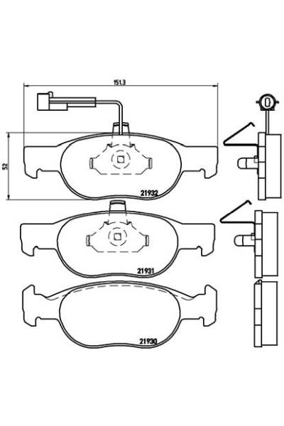 Kit pastiglie freno, Freno a disco BREMBO 65-P 23 057